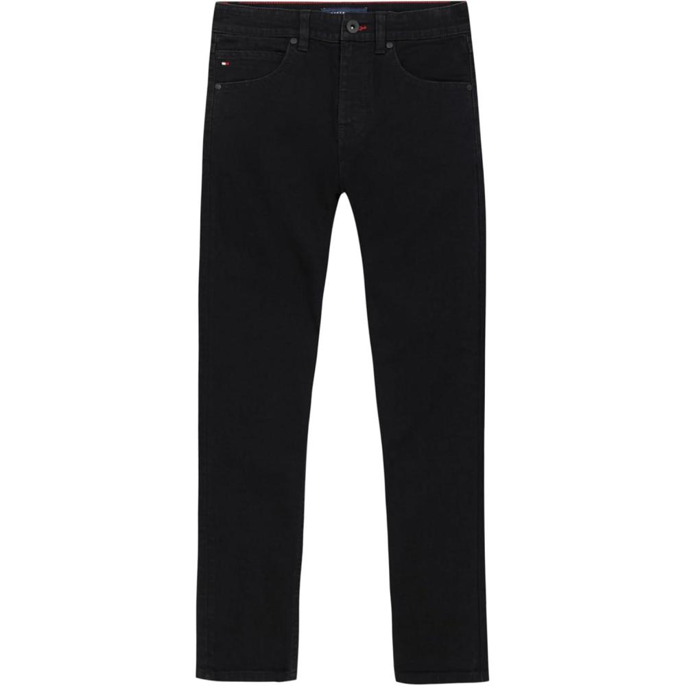 imageTommy Hilfiger Boys Legacy 5Pocket Stretch Slim Straight Leg Denim JeanClassic Black