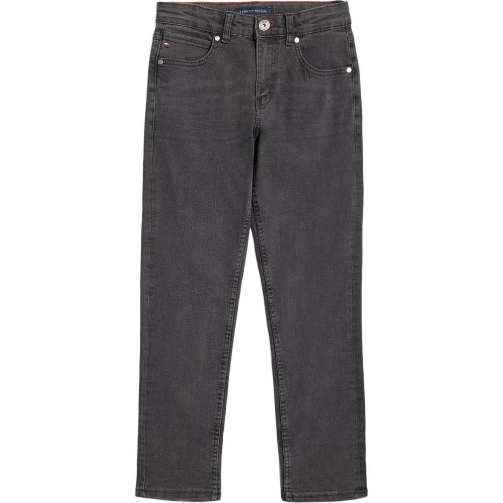 imageTommy Hilfiger Boys Legacy 5Pocket Stretch Slim Straight Leg Denim JeanClassic Charcoal
