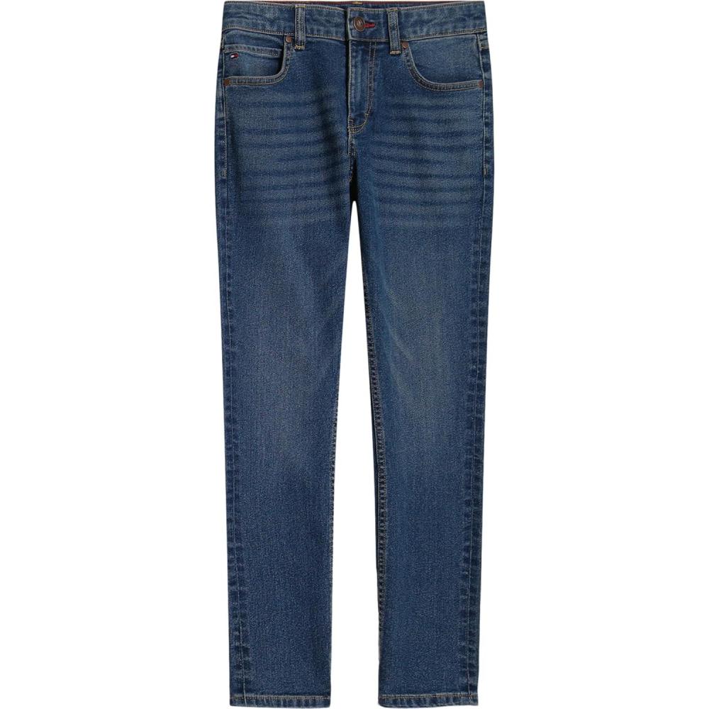 imageTommy Hilfiger Boys Legacy 5Pocket Stretch Slim Straight Leg Denim JeanClassic Sterling