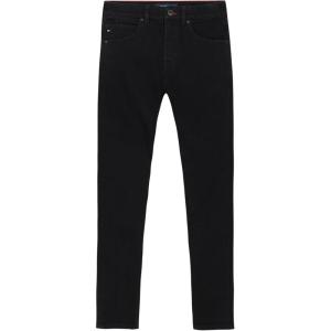 Tommy Hilfiger Boys 5-Pocket Stretch Skinny Fit Denim Jean, Zipper Fly & Button Closure(Black)