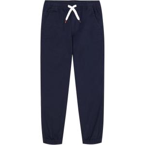 Tommy Hilfiger Boys’ Clark Stretch Twill Jogger Pant, Drawstring Closure(Navy)