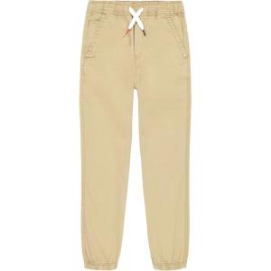 Tommy Hilfiger Boys’ Clark Stretch Twill Jogger Pant, Drawstring Closure(Tan Chino)