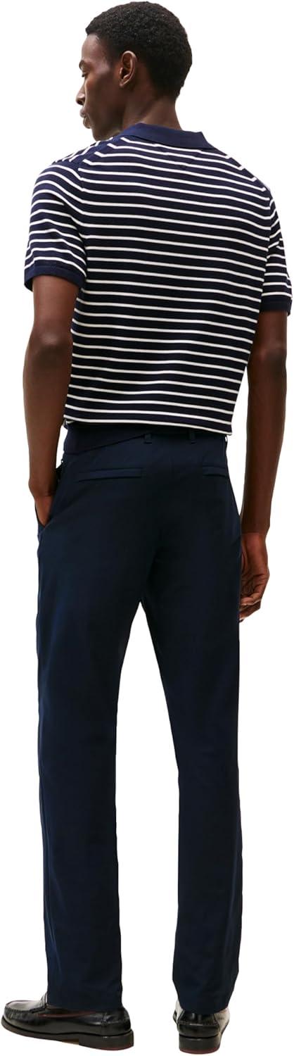 imageTommy Hilfiger Mens Casual Moisture Wicking Wrinkle Resistant Stretch Performance Pants in Straight FitDark Navy