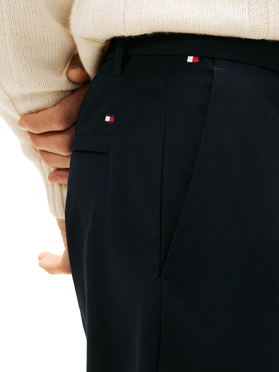 imageTommy Hilfiger Mens Casual Moisture Wicking Wrinkle Resistant Stretch Performance Pants in Straight FitDesert Sky