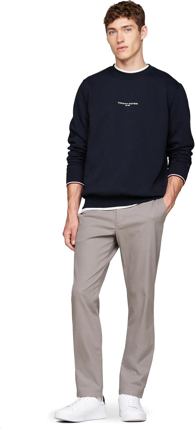 imageTommy Hilfiger Mens Casual Moisture Wicking Wrinkle Resistant Stretch Performance Pants in Straight FitHydrogen Grey