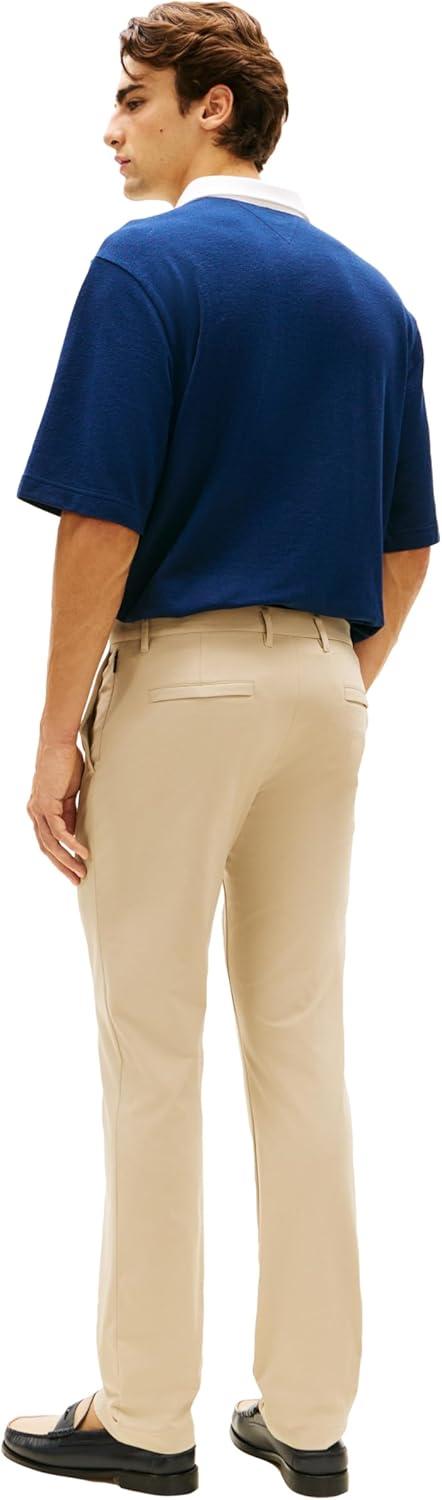imageTommy Hilfiger Mens Casual Moisture Wicking Wrinkle Resistant Stretch Performance Pants in Straight FitSandalwood