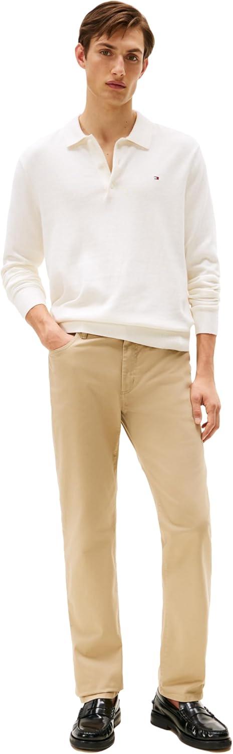imageTommy Hilfiger Mens Causal Five Pocket Pants with Stretch in Straight FitMedium Khaki 3