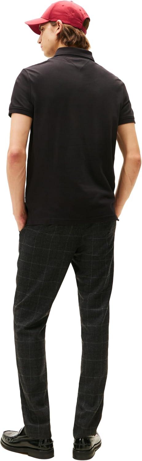 imageTommy Hilfiger Mens Short Sleeve Casual Polo Shirts in Regular Fit with Chest Logo DesignsBlack
