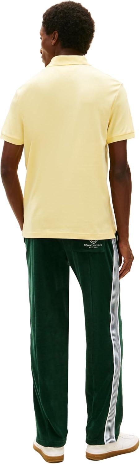 imageTommy Hilfiger Mens Short Sleeve Casual Polo Shirts in Regular Fit with Liquid CottonCitronella