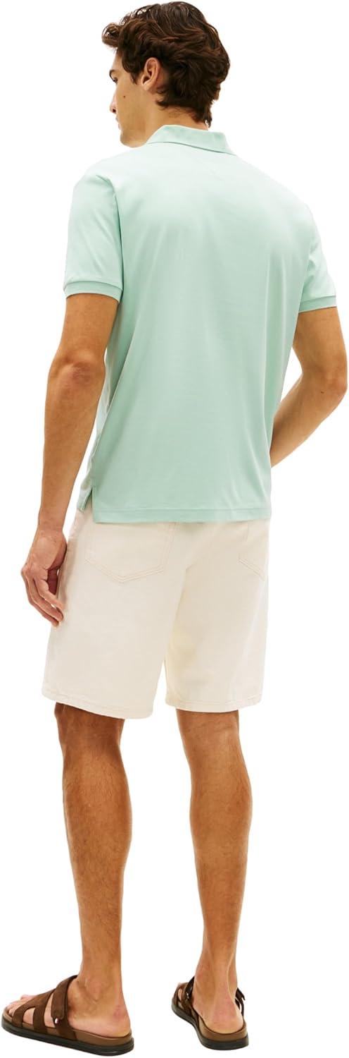 imageTommy Hilfiger Mens Short Sleeve Casual Polo Shirts in Regular Fit with Liquid CottonCrushed Mint