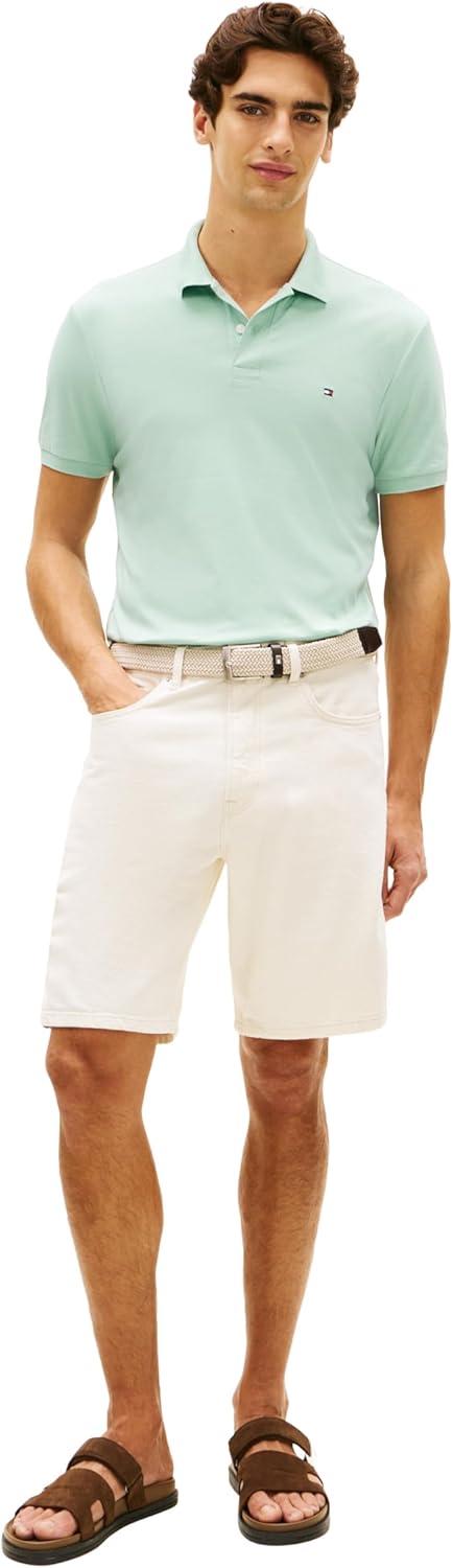 imageTommy Hilfiger Mens Short Sleeve Casual Polo Shirts in Regular Fit with Liquid CottonCrushed Mint