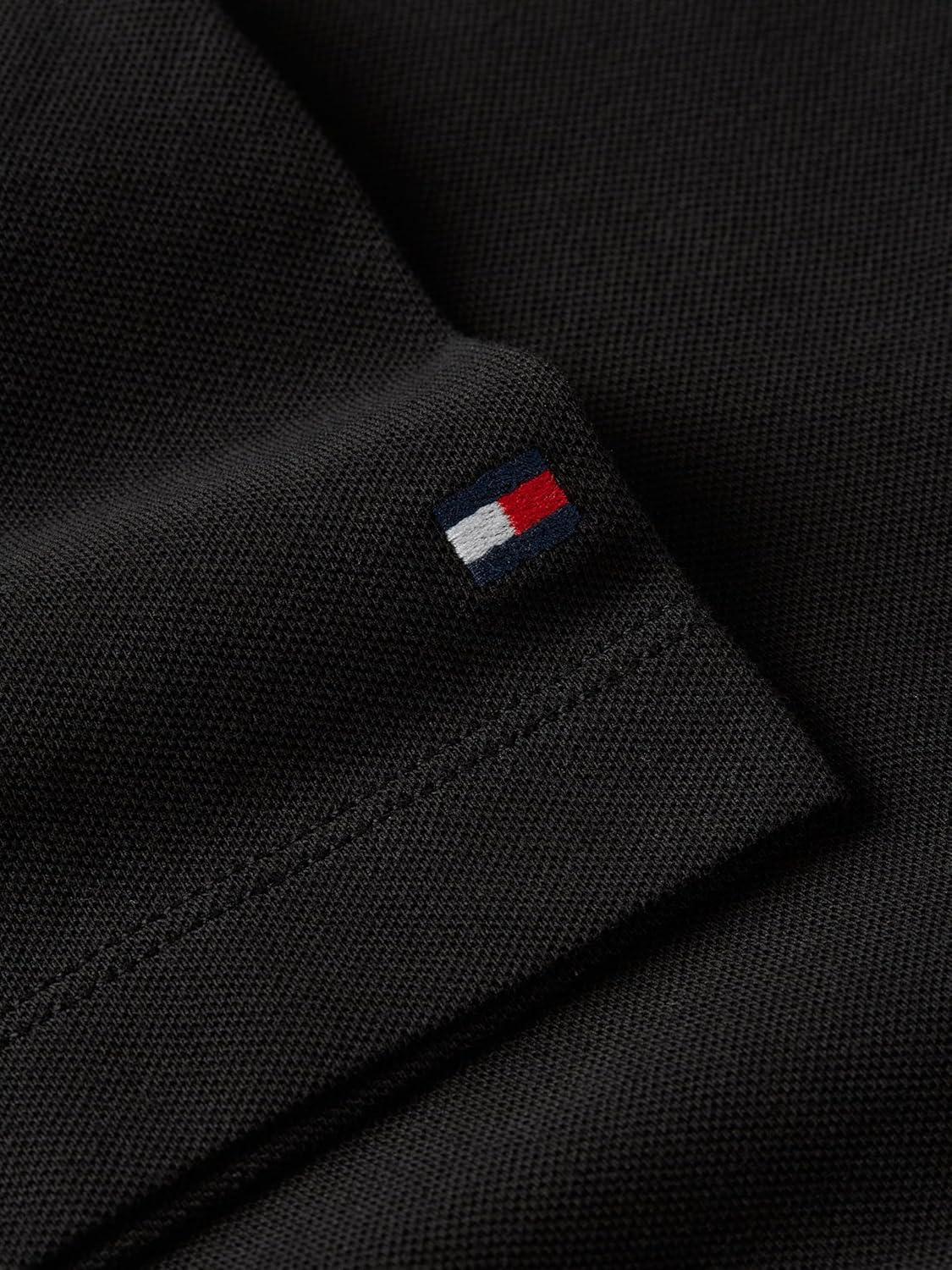 imageTommy Hilfiger Mens Short Sleeve Cotton Graphic TShirts with Pocket and Collar DetailBlack