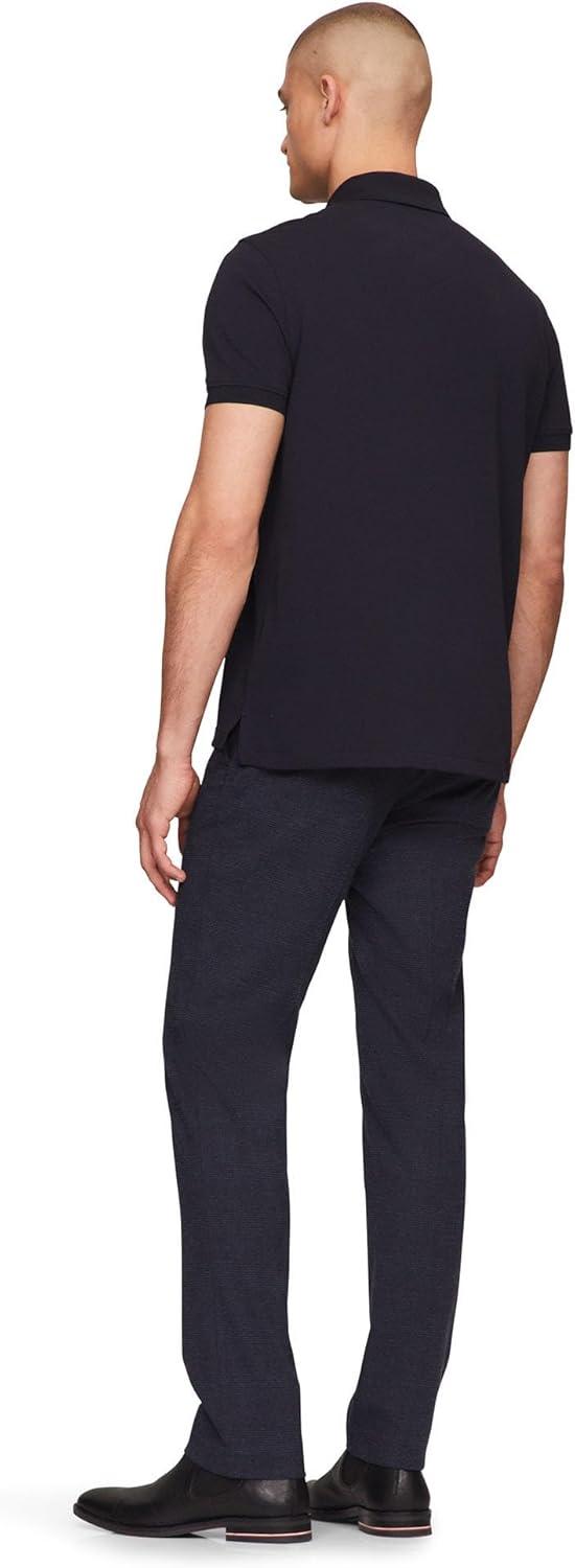 imageTommy Hilfiger Mens Short Sleeve Polo Shirts in Classic Fit with Stretch and Organic Pique CottonDesert Sky