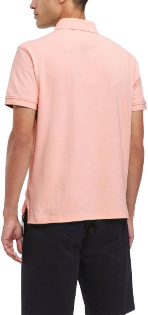 imageTommy Hilfiger Mens Short Sleeve Polo Shirts in Slim Fit with Stretch and Organic Pique CottonTeaberry Blossom