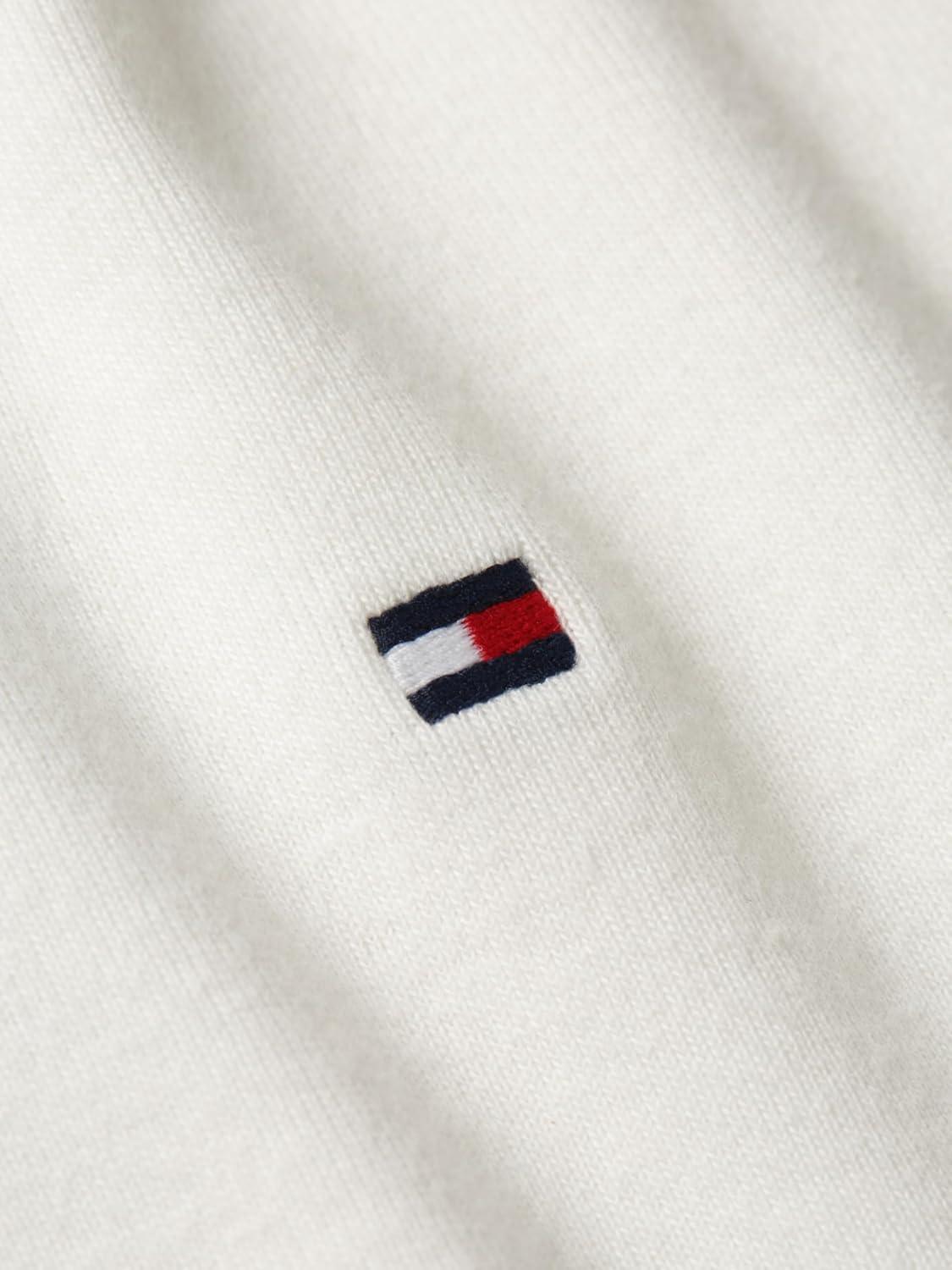 imageTommy Hilfiger Womens Basic Short Sleeve Cotton VNeck TShirtEcruRwb