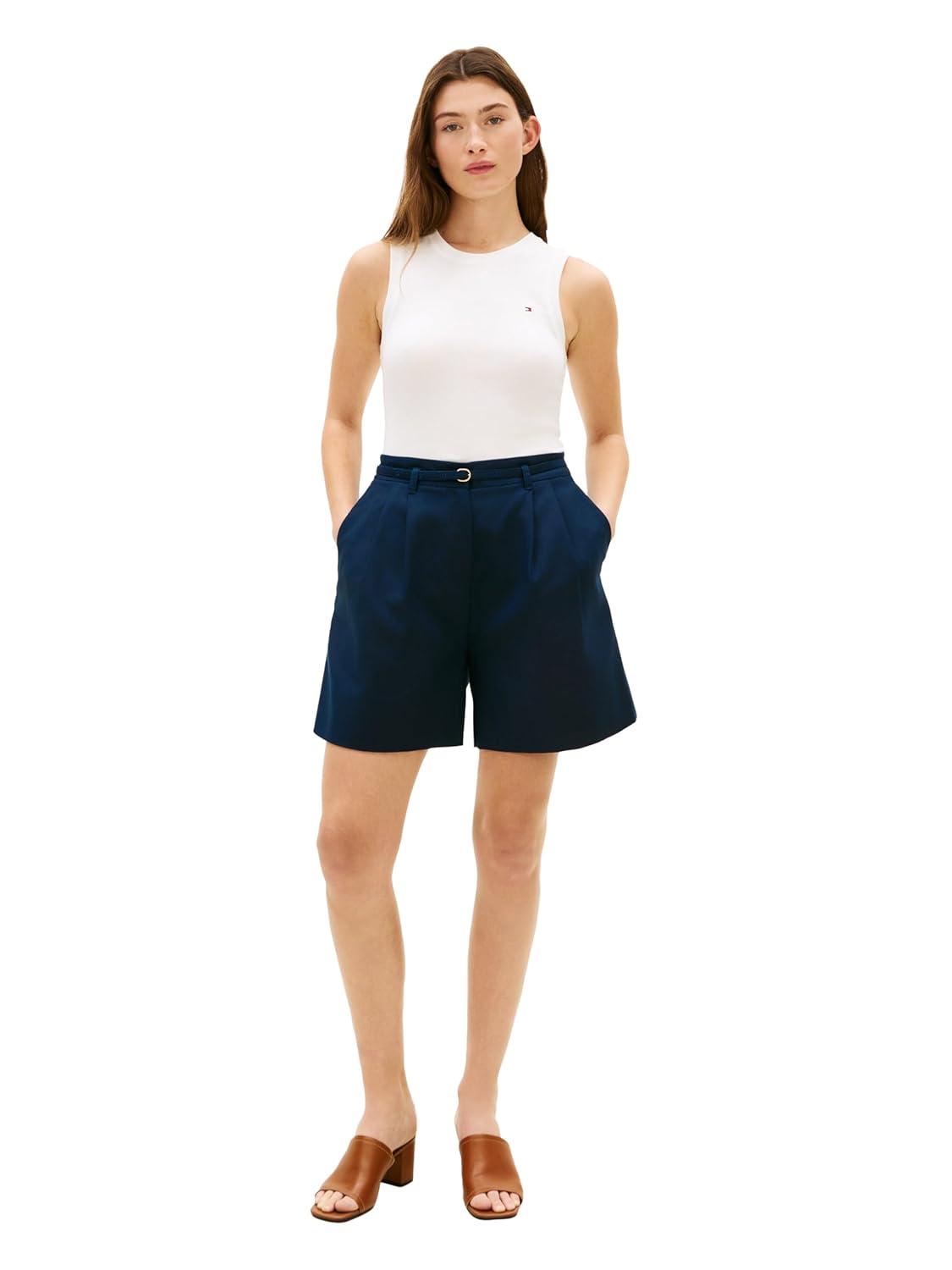imageTommy Hilfiger Womens Basic Sleeveless Cotton Crew Neck Tank TopEcru