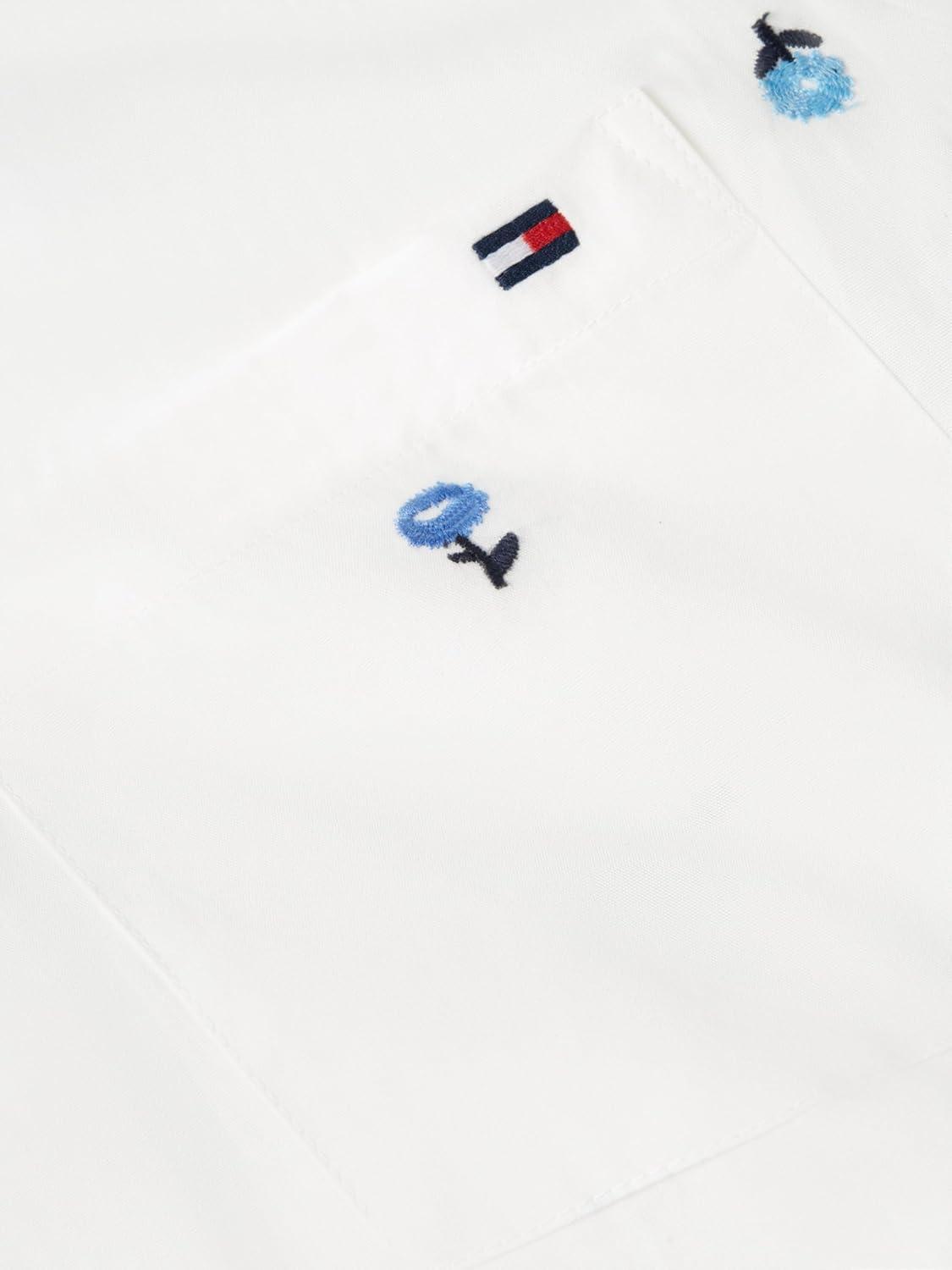 imageTommy Hilfiger Womens Cotton Poplin Long Sleeve Button Down Shirt in Regular Fit with Roll Up SleeveEcruAoe
