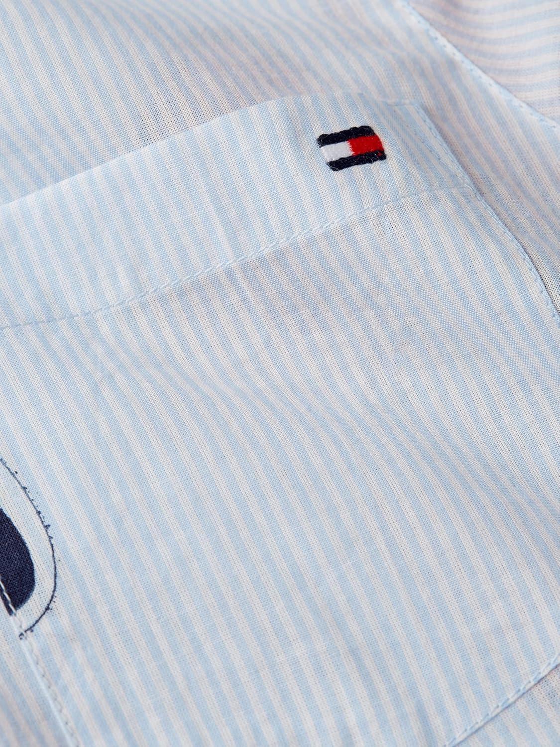imageTommy Hilfiger Womens Cotton Poplin Long Sleeve Button Down Shirt in Regular Fit with Roll Up SleeveIthaca Poppy Print