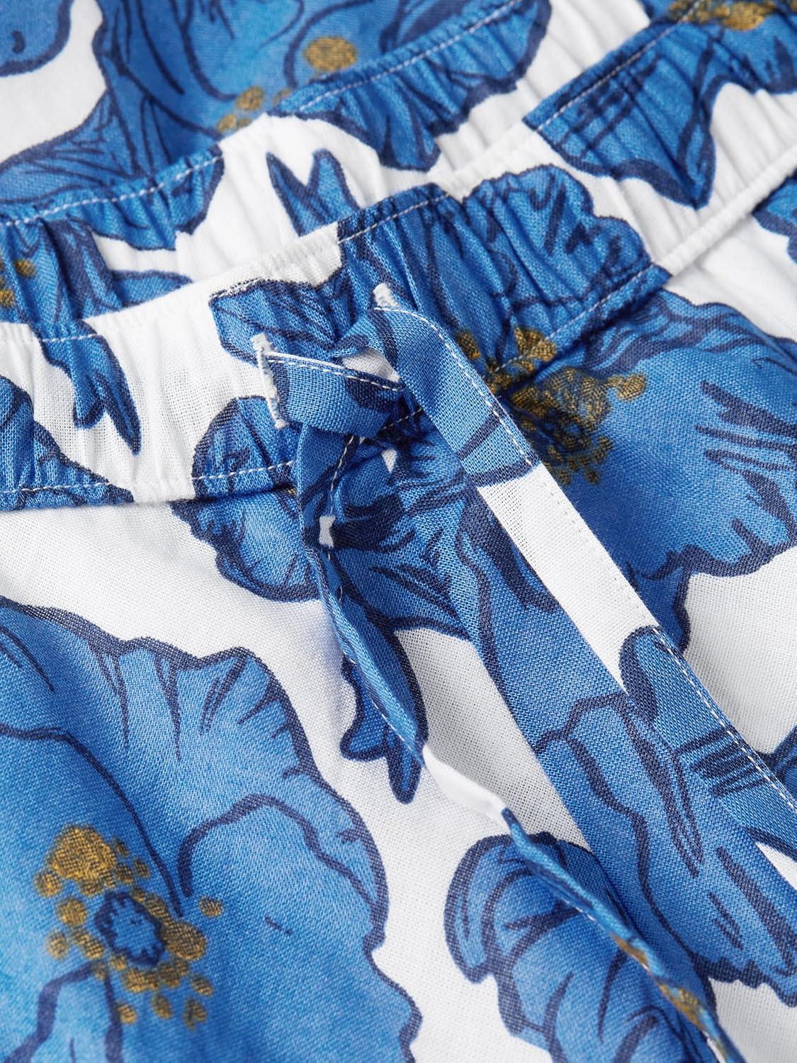 imageTommy Hilfiger Womens Cotton Pull on Midi Skirt with Drawstring Waist and PocketsPop Art Floral Ecru