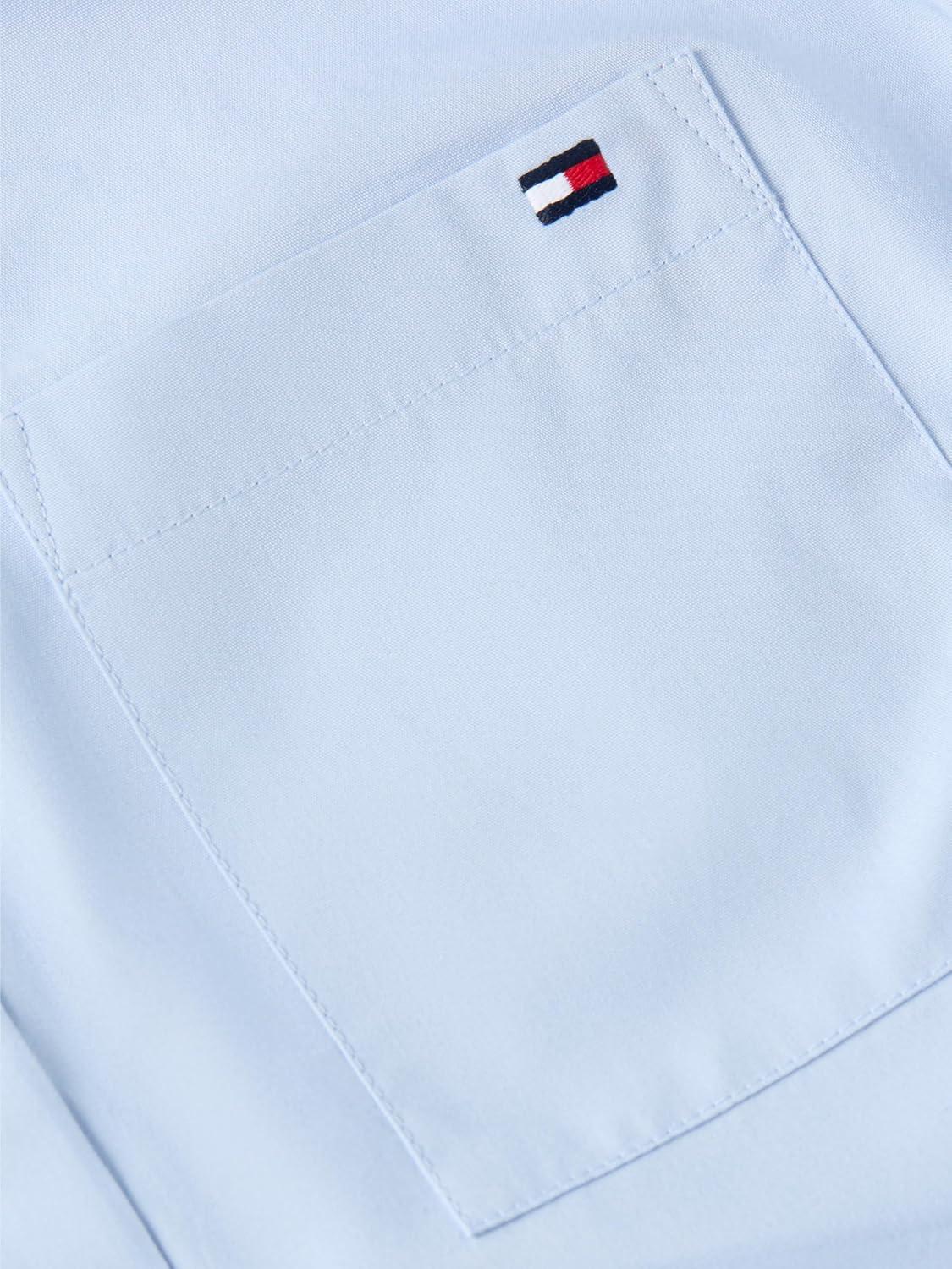 imageTommy Hilfiger Womens Cotton Short Sleeve Button Down Shirt in Regular FitBreezy Blue
