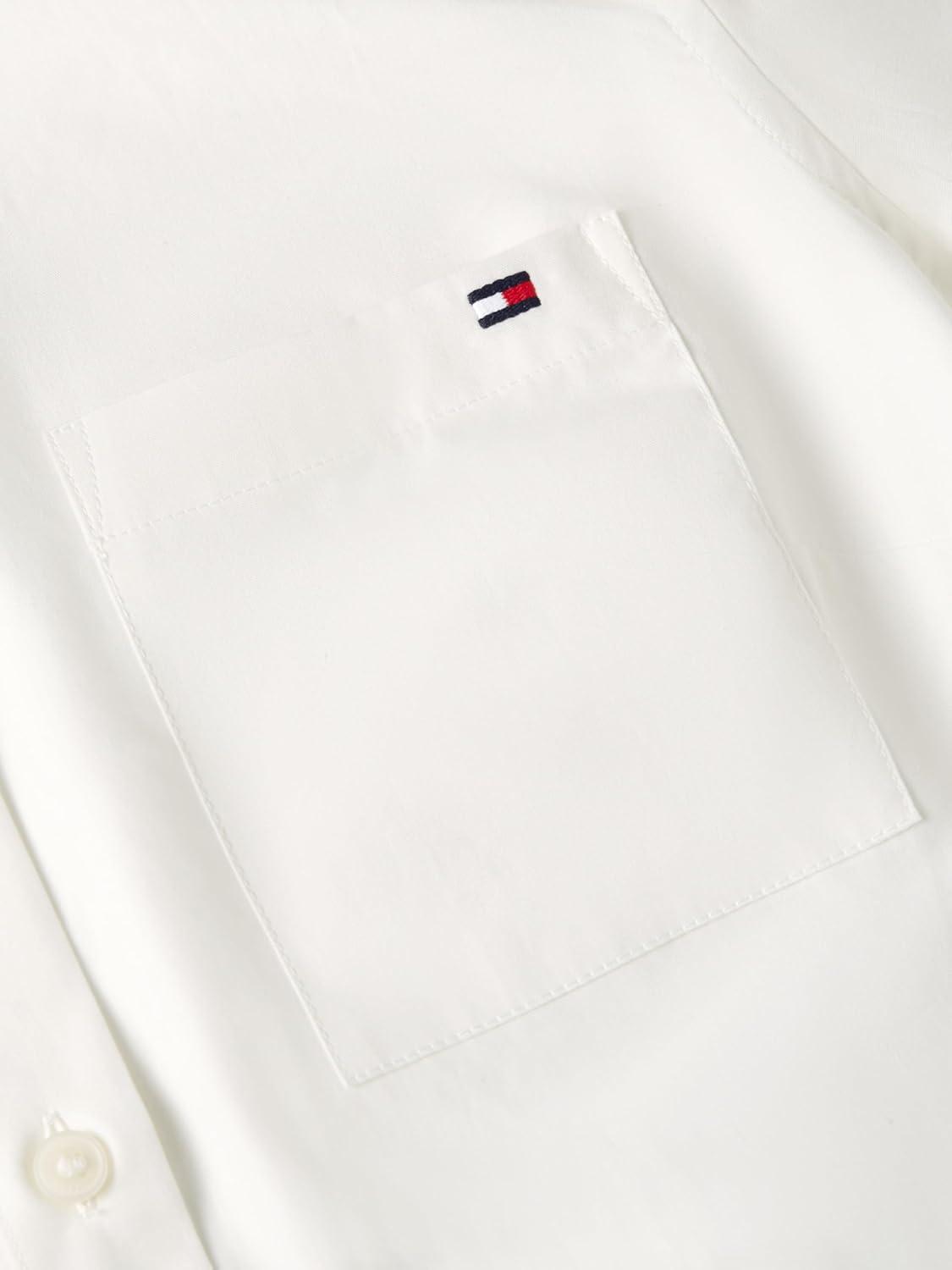 imageTommy Hilfiger Womens Cotton Short Sleeve Button Down Shirt in Regular FitEcru