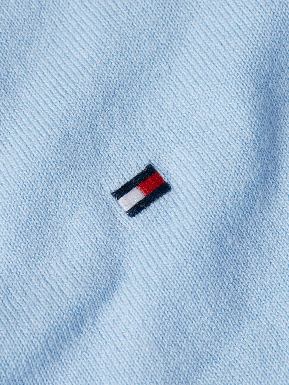 imageTommy Hilfiger Womens Cotton V Neck Sweater Knit Sweater PulloverVessel Blue