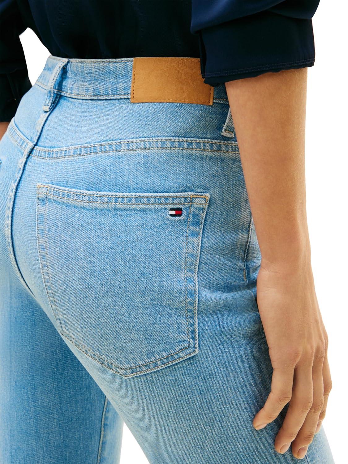 imageTommy Hilfiger Womens Mid Rise Bootcut Jeans with StretchLight Blue