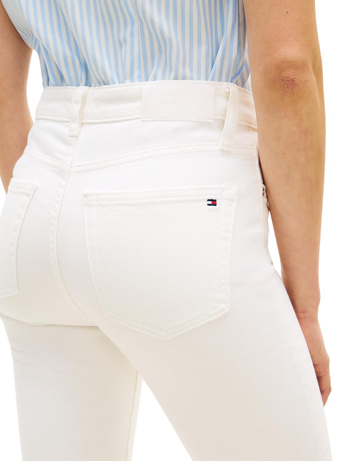 imageTommy Hilfiger Womens Mid Rise Bootcut Jeans with StretchOptic White