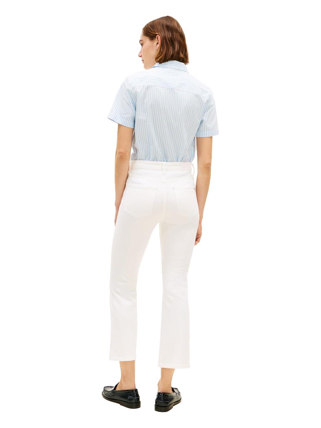 imageTommy Hilfiger Womens Mid Rise Bootcut Jeans with StretchOptic White
