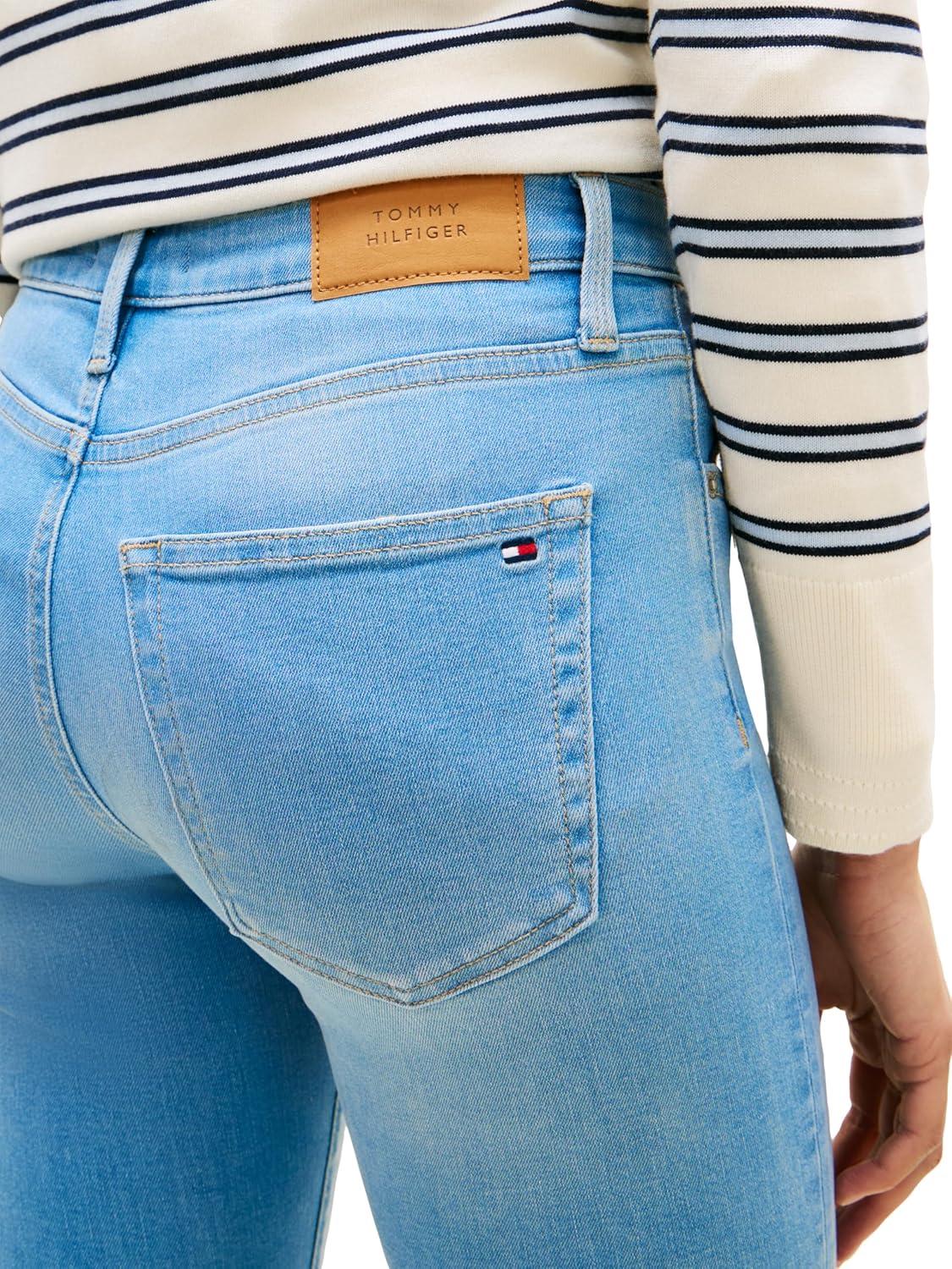 imageTommy Hilfiger Womens Mid Rise Skinny Jeans with StretchLight Blue