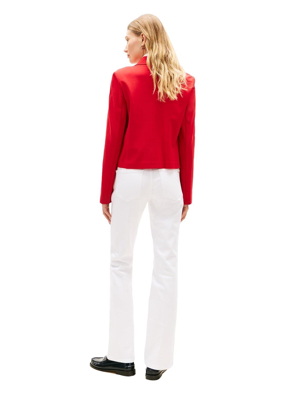 imageTommy Hilfiger Womens Open Front Jacket Button Down Long Sleeve Business Casual JacketPrimary Red
