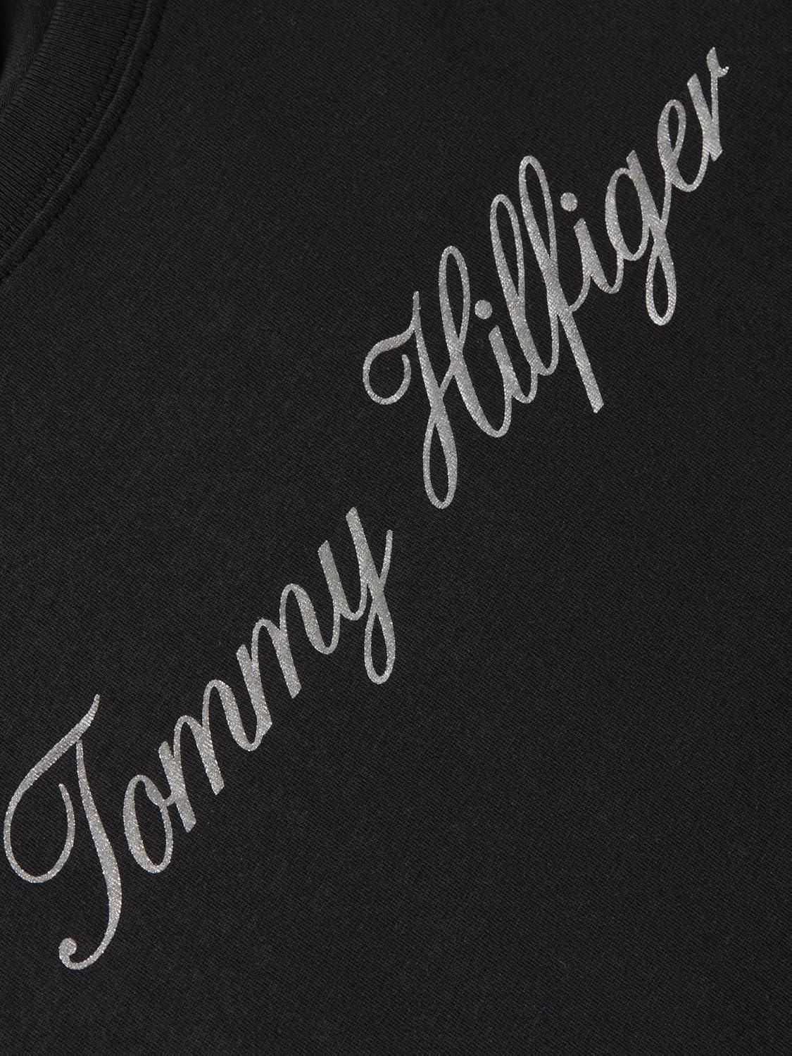 imageTommy Hilfiger Womens Short Sleeve Cotton Graphic Logo Crew Neck TShirtsBlack