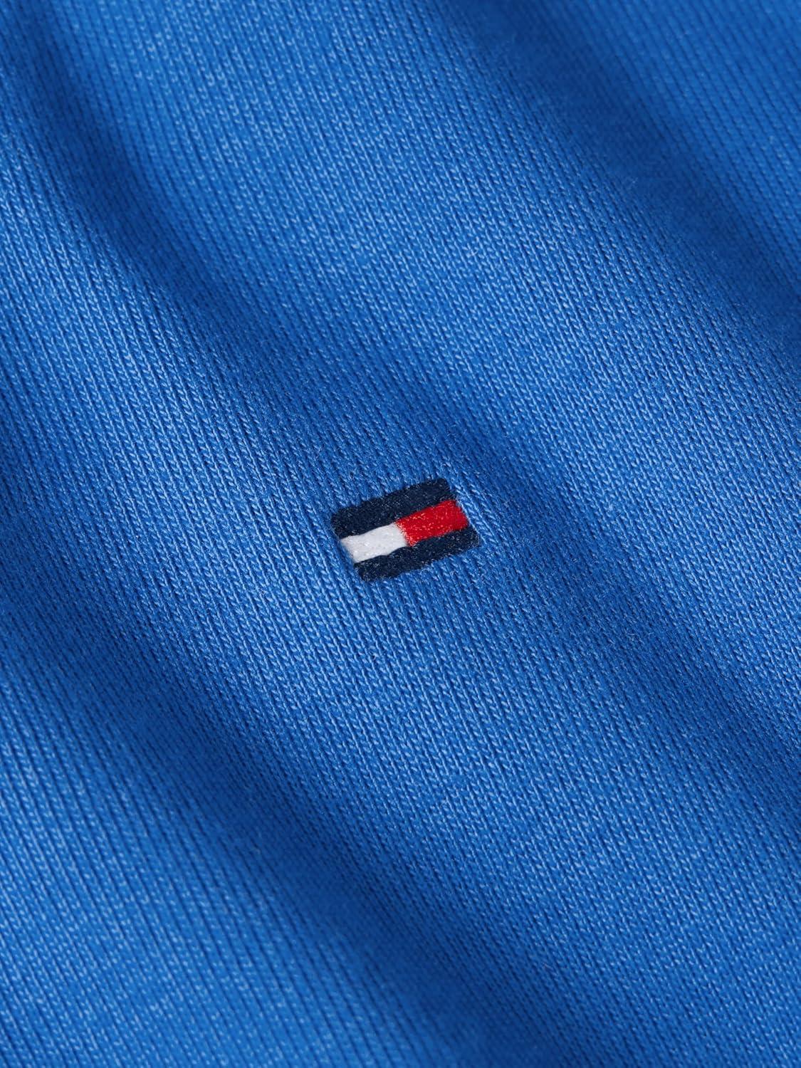 imageTommy Hilfiger Womens Short Sleeve Cotton VNeck TShirt Dress Casual Dress Loose FitBlue Orbit