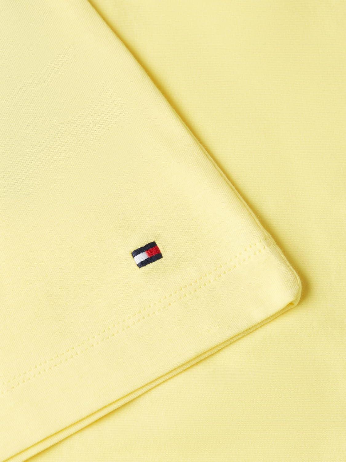 imageTommy Hilfiger Womens Sleeveless Cotton Crew Neck TShirts with Flutter SleeveCitronella
