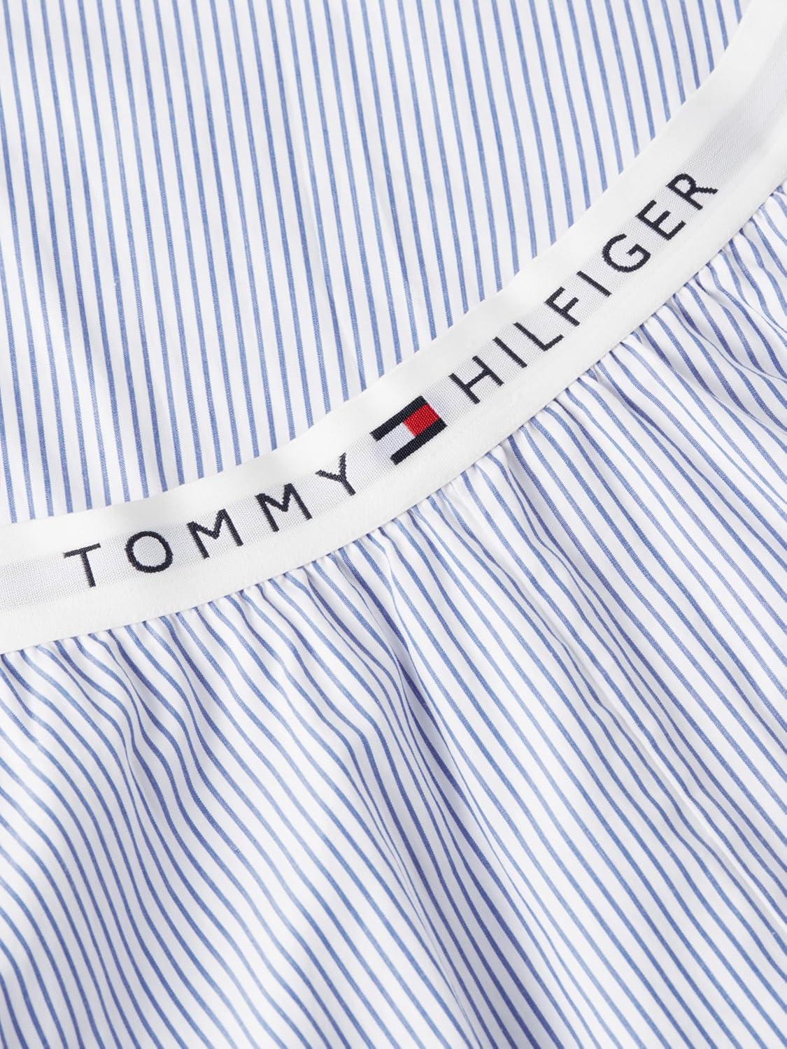 imageTommy Hilfiger Womens Striped Cotton Midi Skirt with Elastic WaistMisty Lazuli Blue Stripe