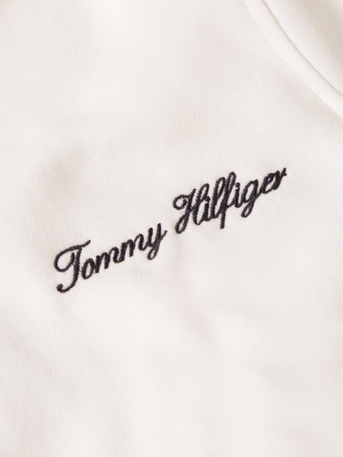 imageTommy Hilfiger womens Cropped Full Zip Up Hoodie SweatshirtEcru