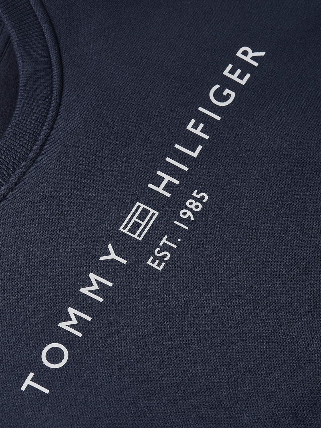 imageTommy Hilfiger womens Medium Weight Crew Neck Sweatshirt Pullover With LogoDark Night Navy