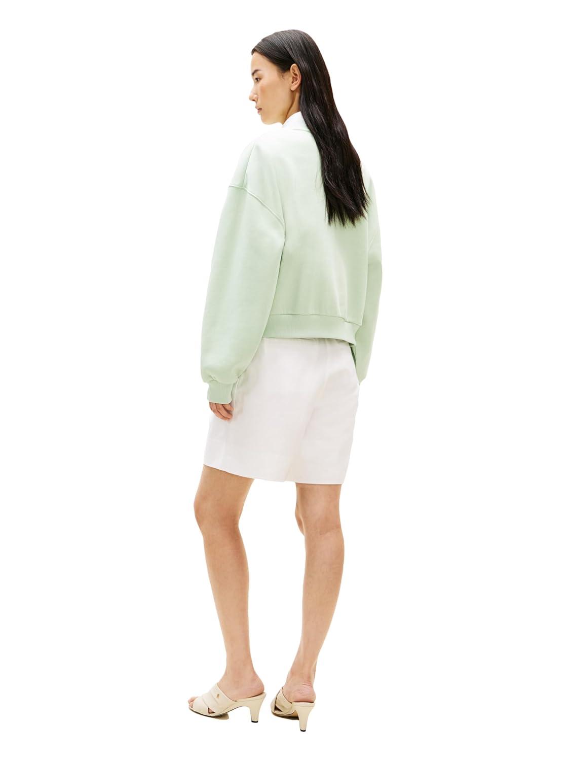 imageTommy Hilfiger womens Medium Weight Crew Neck Sweatshirt Pullover With LogoGentle Jade