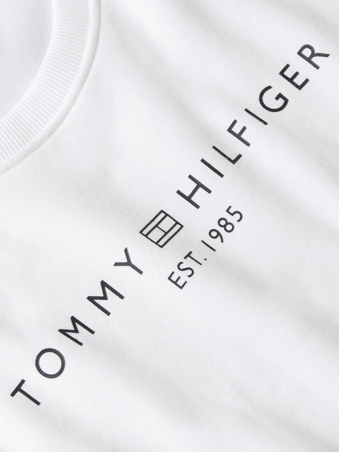 imageTommy Hilfiger womens Medium Weight Crew Neck Sweatshirt Pullover With LogoOptic White