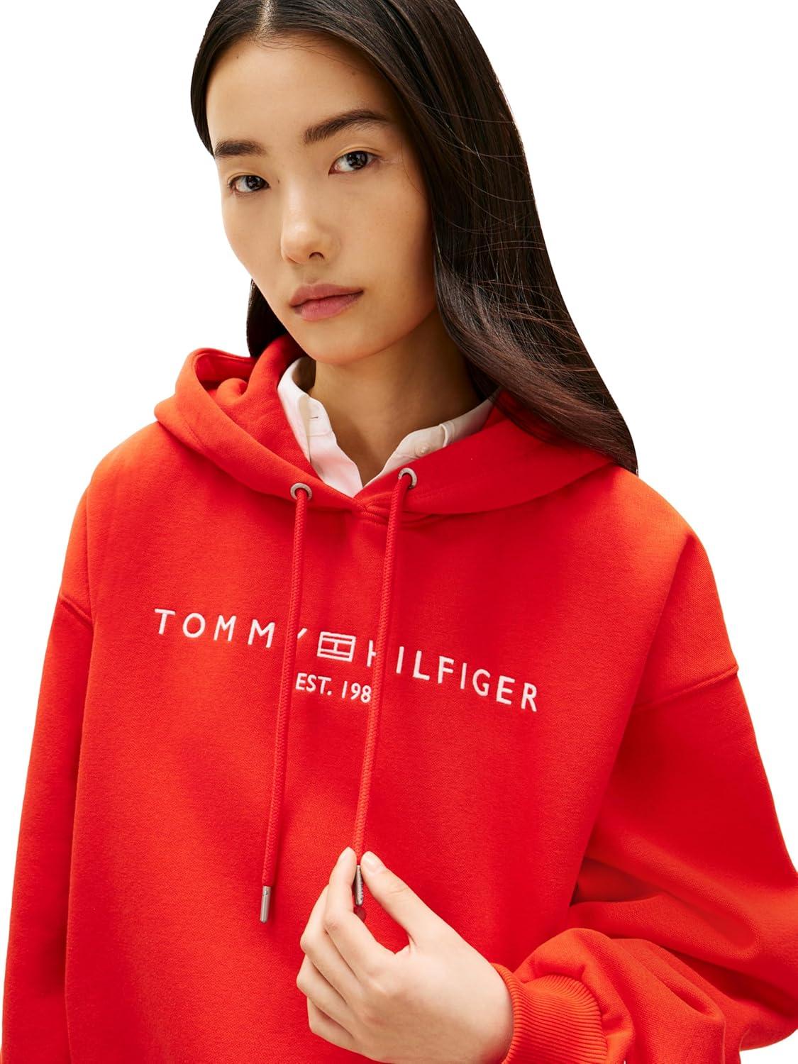 imageTommy Hilfiger womens Medium Weight Hoodie Sweatshirt Pullover With LogoFireworks