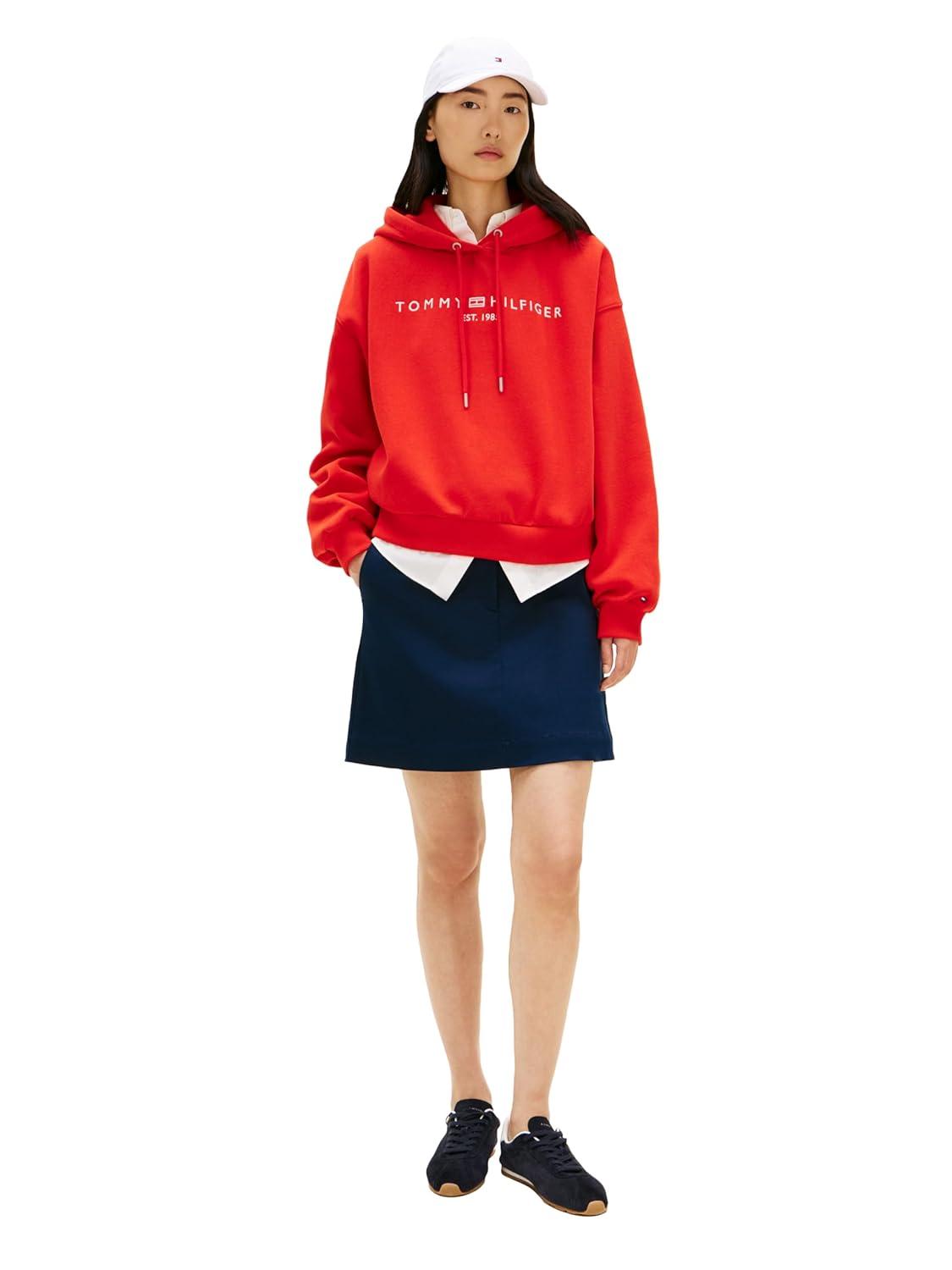 imageTommy Hilfiger womens Medium Weight Hoodie Sweatshirt Pullover With LogoFireworks