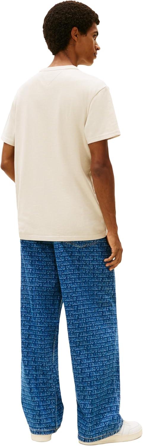 imageTommy Jeans Mens Short Sleeve Cotton Graphic TShirtsAncient White Heather