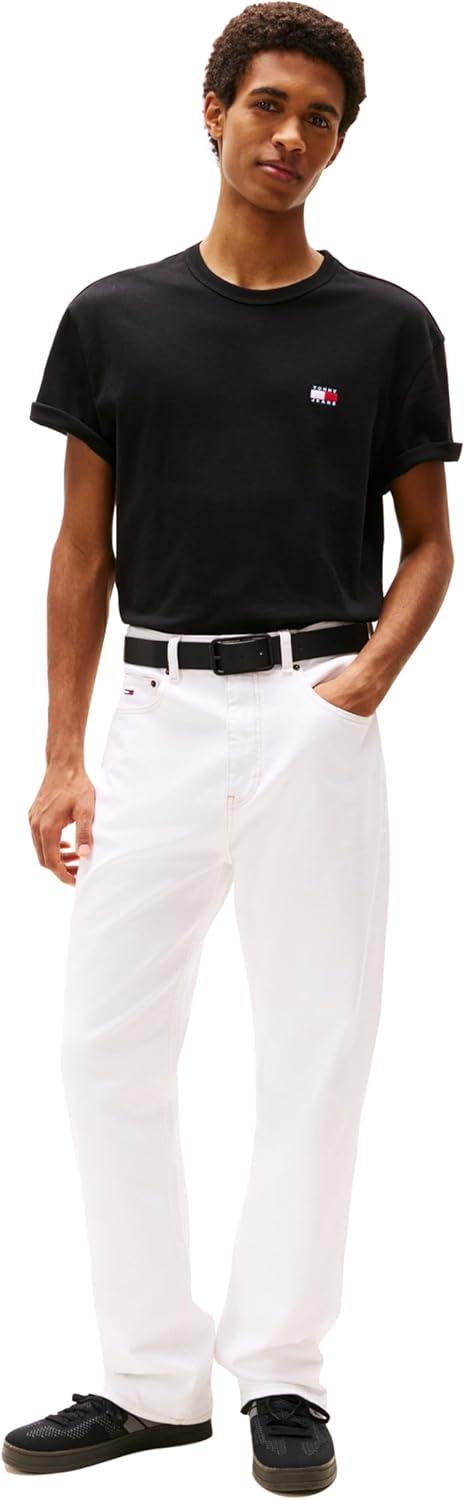 imageTommy Jeans Mens Short Sleeve Cotton Graphic TShirtsBlack