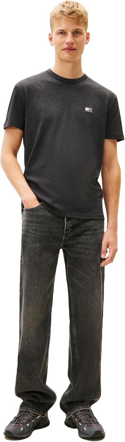 imageTommy Jeans Mens Short Sleeve Cotton Graphic TShirtsBlack Heather