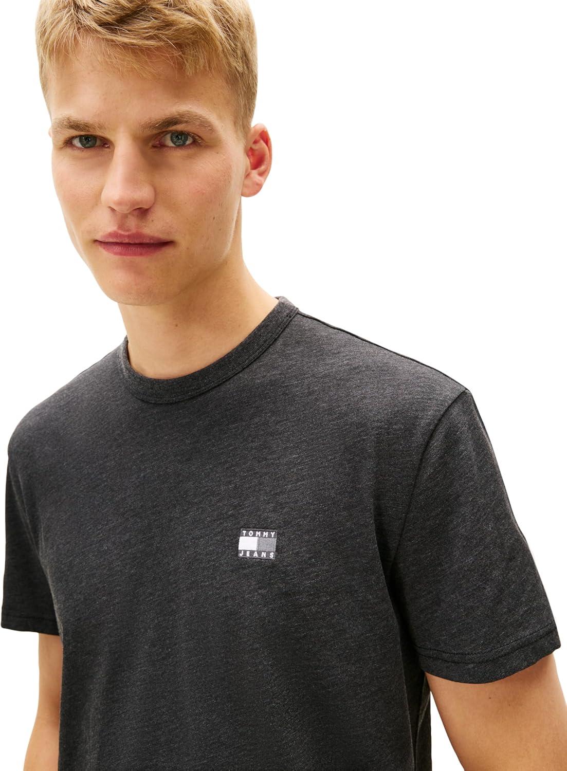 imageTommy Jeans Mens Short Sleeve Cotton Graphic TShirtsBlack Heather