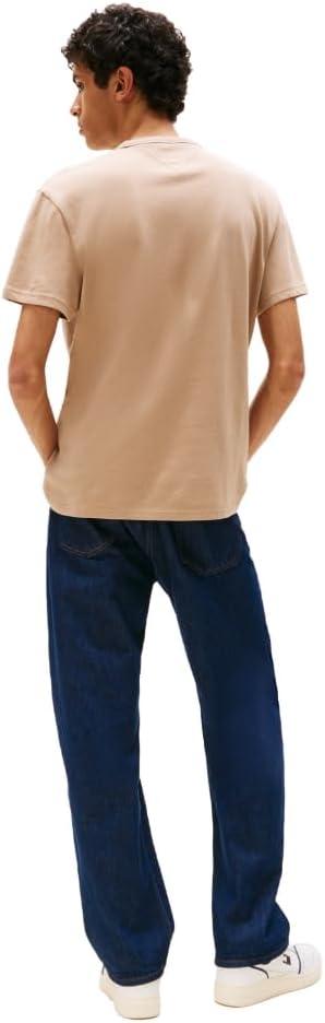 imageTommy Jeans Mens Short Sleeve Cotton Graphic TShirtsCoastal Taupe Tonal