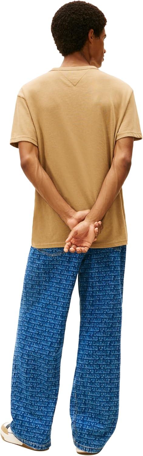 imageTommy Jeans Mens Short Sleeve Cotton Graphic TShirtsDark Dune Heather