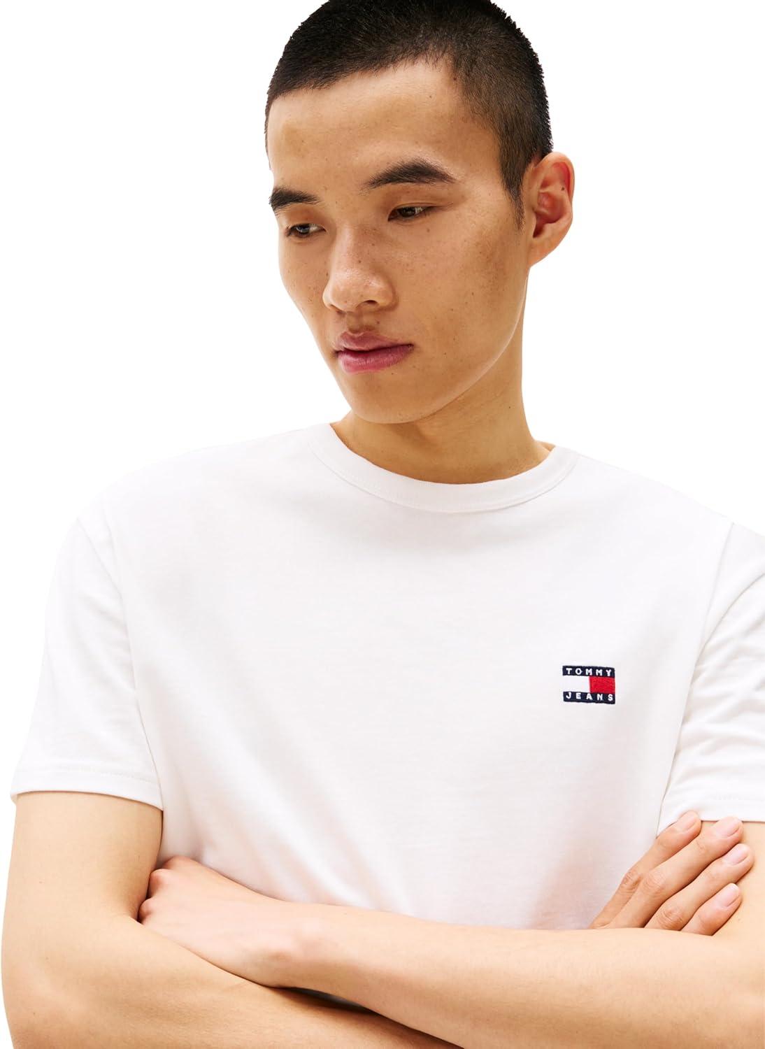 imageTommy Jeans Mens Short Sleeve Cotton Graphic TShirtsEcru