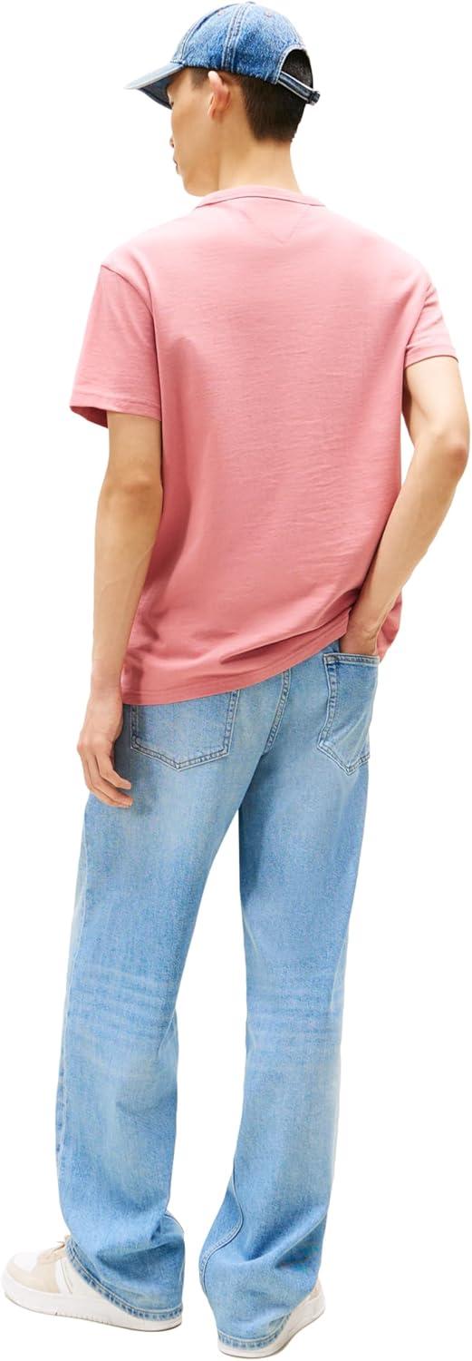 imageTommy Jeans Mens Short Sleeve Cotton Graphic TShirtsTahiti Berry Tonal