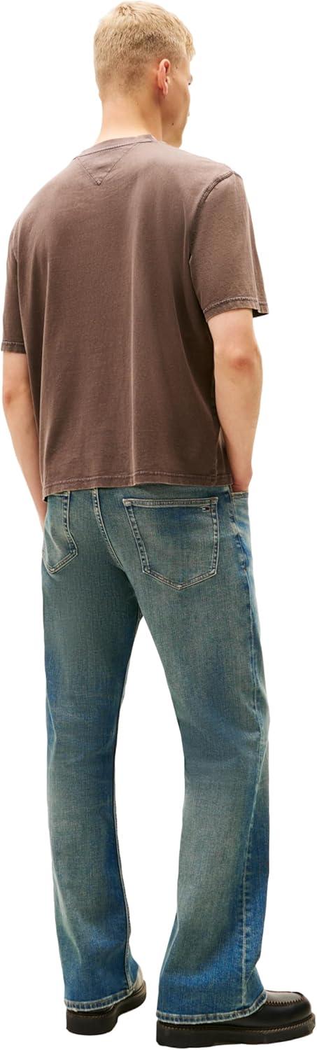 imageTommy Jeans Mens Short Sleeve Solid Cotton Graphic TShirts with Tonal Embroidered LogoBlack Walnut